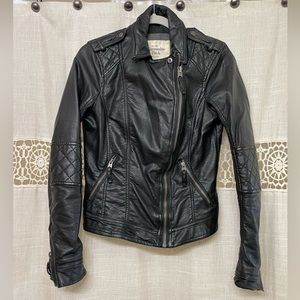 Black leather jacket
